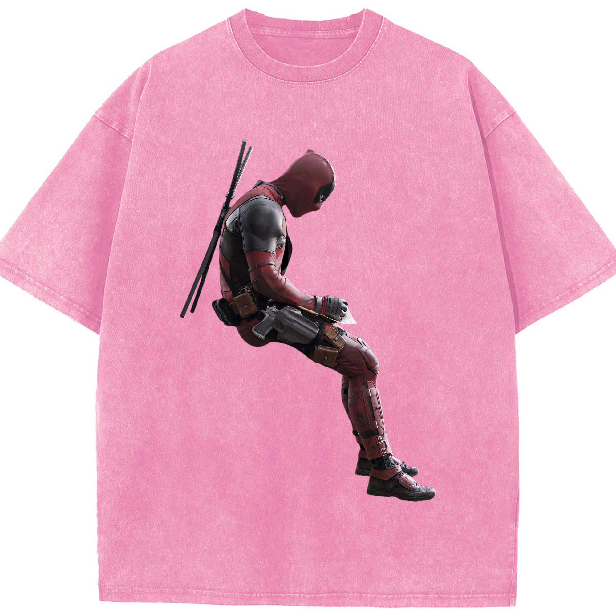（画像用） Deadpool デッドプール 綿100% ヴィンテージ風 半袖Tシャツ（フロントプリント）
